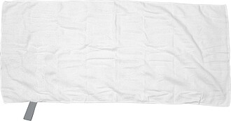 Microfibre towel with elastic band, white