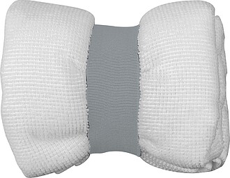 Microfibre towel with elastic band, white