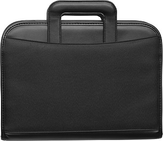 Microfibre zipped folder Black