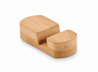 Mini bamboo phone stand