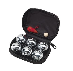 Mini bouleset "David" in black pouch,colour black