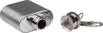 Mini flask in a shape of a key ring, grey