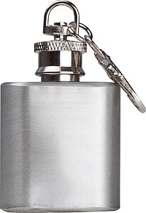 Mini flask in a shape of a key ring, grey