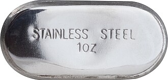 Mini flask in a shape of a key ring, grey