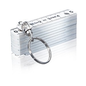Mini folding rule, white