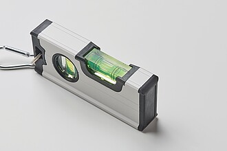 Mini magnetic aluminium level, silver