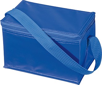 Mini nylon cooler bag for 6 cans, blue