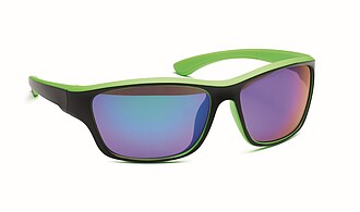 Mirrored sport sunglasses UV400, lime