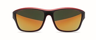 Mirrored sport sunglasses UV400, red