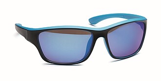 Mirrored sport sunglasses UV400, turquoise