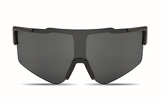 Mirrored sports sunglasses, black