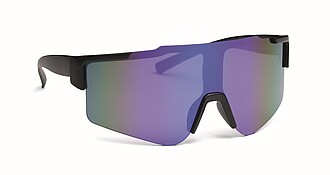 Mirrored sports sunglasses, blue