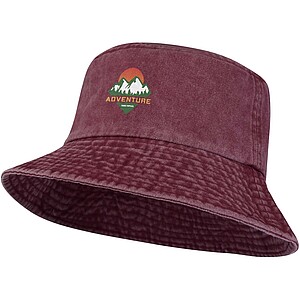 Mitica washed sun hat, burgundy
