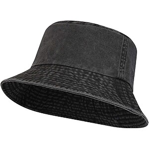 Mitica washed sun hat, solid black
