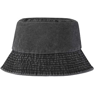 Mitica washed sun hat, solid black