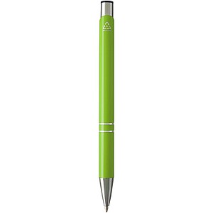 Moneta recycled aluminium ballpoint pen (blue ink), lime