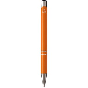 Moneta recycled aluminium ballpoint pen (blue ink), orange