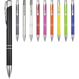 Moneta recycled aluminium ballpoint pen (blue ink), silver