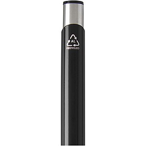 Moneta recycled aluminium ballpoint pen (blue ink), solid black