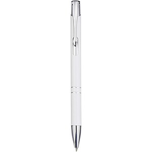 Moneta recycled aluminium ballpoint pen (blue ink), white