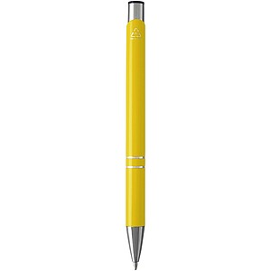Moneta recycled aluminium ballpoint pen (blue ink), yellow