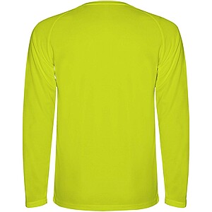 Montecarlo long sleeve kids sports t-shirt, fluor yellow