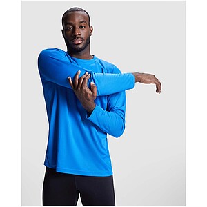 Montecarlo long sleeve mens sports t-shirt, fluor yellow