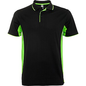 Montmelo short sleeve unisex sports polo, black, size S