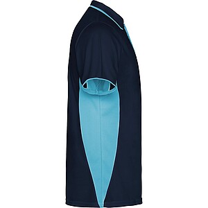 Montmelo short sleeve unisex sports polo, navy blue, size XL