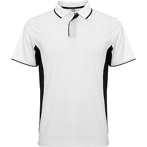 Montmelo short sleeve unisex sports polo, white, size M