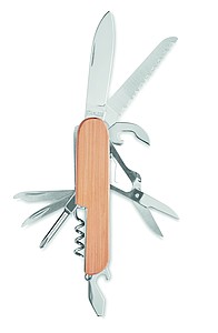Multi tool pocket knife bamboo