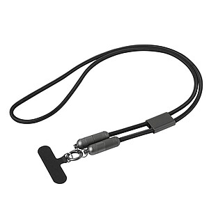 Multifunctional charging and data transfer cable, black|grey