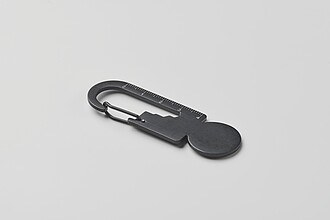 Multifunctional key ring token, black