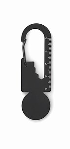 Multifunctional key ring token, black