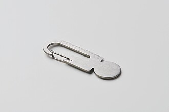 Multifunctional key ring token, silver
