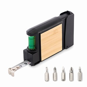 Multifunctional measuring tape, black