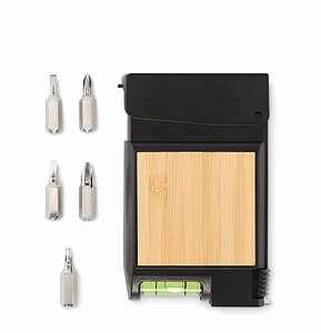 Multifunctional measuring tape, black