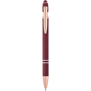Nanna ballpoint pen with rose gold finish (blue ink), burgundy