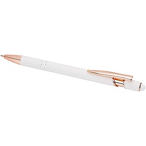 Nanna ballpoint pen with rose gold finish (blue ink), white