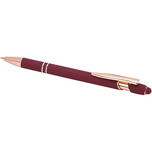Nanna ballpoint pen with rose gold finish, burgundy