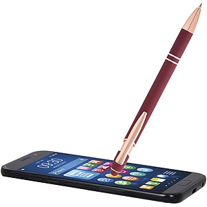 Nanna ballpoint pen with rose gold finish, burgundy