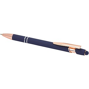 Nanna ballpoint pen with rose gold finish, ocean blue