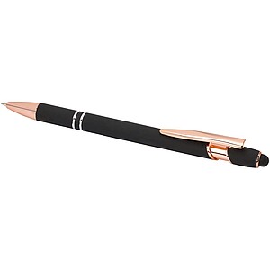Nanna ballpoint pen with rose gold finish, solid black