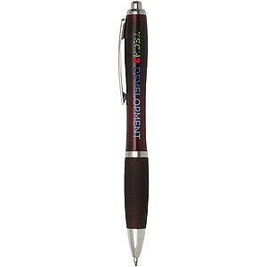 Nash ballpoint pen with coloured barrel and grip