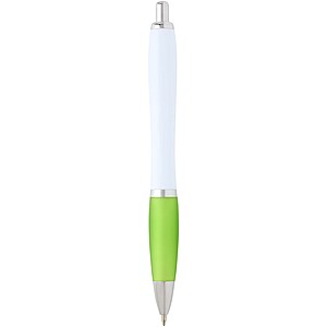 Nash recycled plastic ballpoint pen (blue ink), lime green