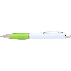 Nash recycled plastic ballpoint pen (blue ink), lime green