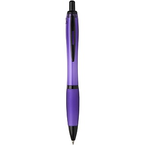 Nash recycled plastic ballpoint pen with black trims, purple