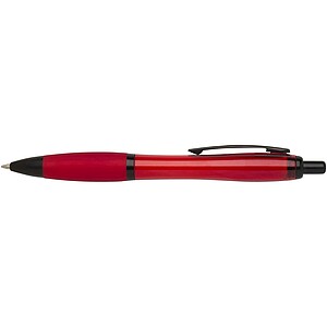 Nash recycled plastic ballpoint pen with black trims, red