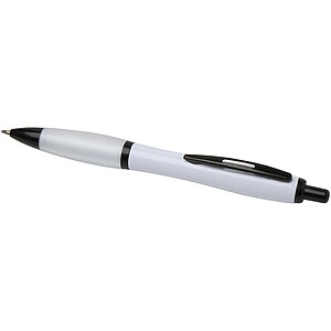 Nash recycled plastic ballpoint pen with black trims, white