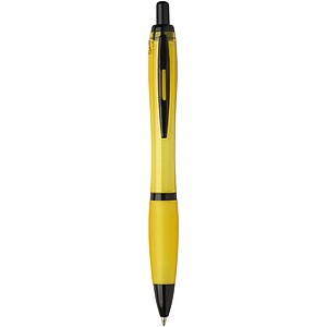 Nash recycled plastic ballpoint pen with black trims, yellow